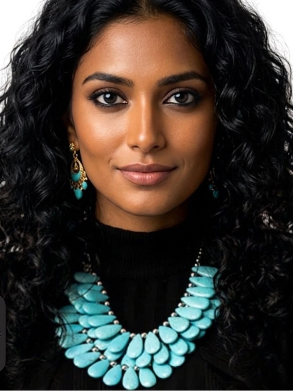 Vintage Paparazzi Turquoise Petal Statement Necklace